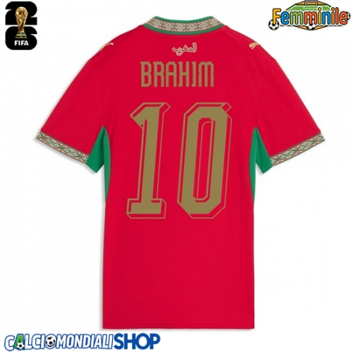 Maglie da calcio Marocco Brahim Diaz #10 Prima Maglia Femminile Mondiali 2026  Manica Corta